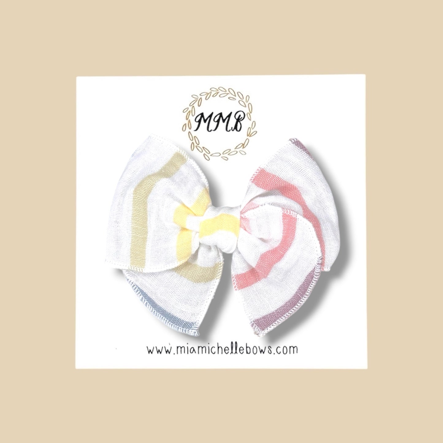 Rainbow Gauze Fairytale Bow