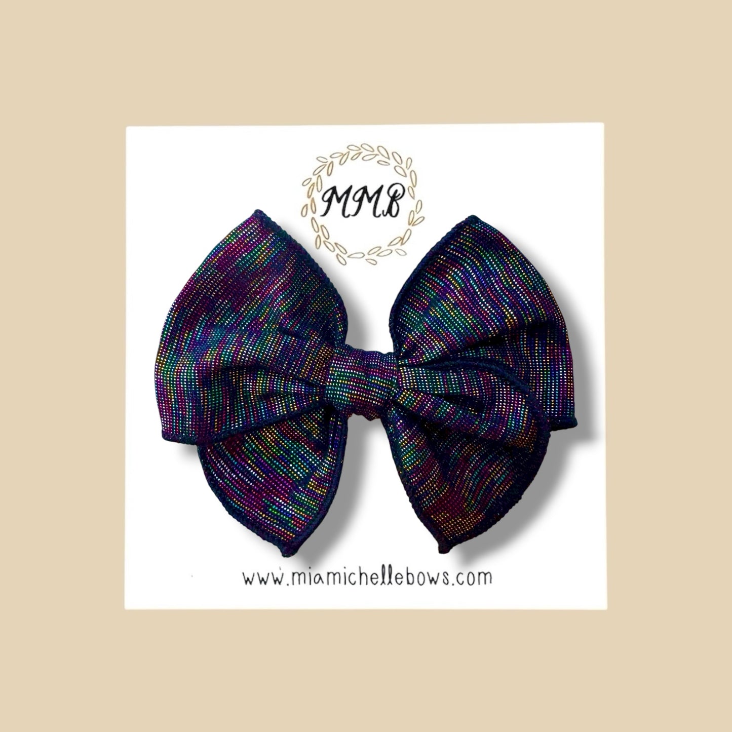 Black Rainbow Shimmer Fairytale Bow