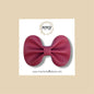 Cranberry Genuine Leather Bow