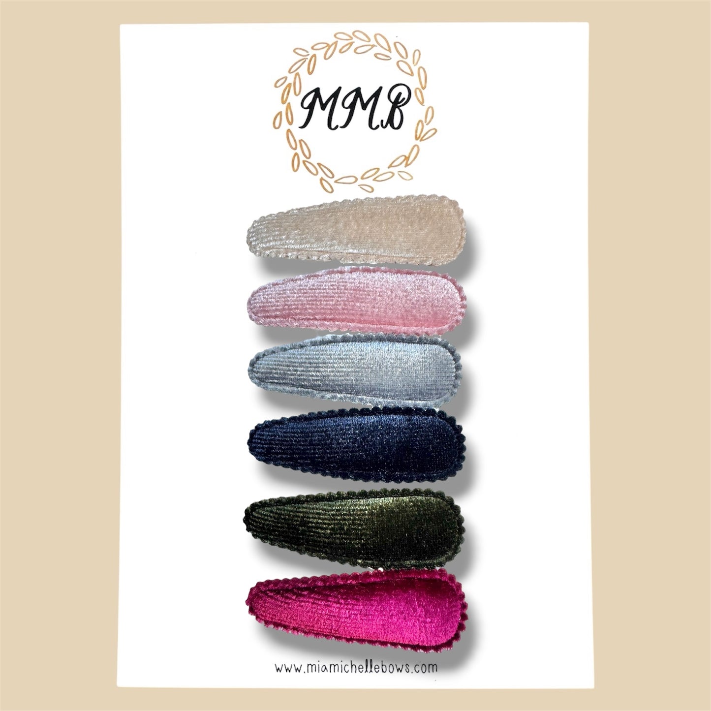 Velvet Snap Clip Set