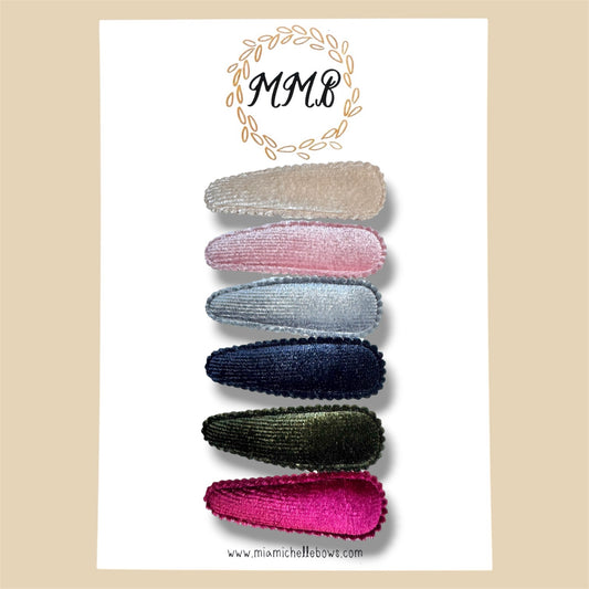 Velvet Snap Clip Set