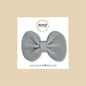 Gray Genuine Leather Bow