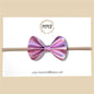 Purple Shock Vegan Leather Bow