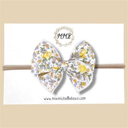 Marigold Floral Fairytale Bow