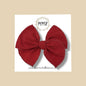 Earth Red Chiffon Fairytale Bow