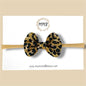 Gold Leopard Glitter Bow