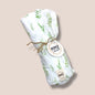 Handmade Cotton Gauze Muslin Swaddle —Eucalyptus & Fern