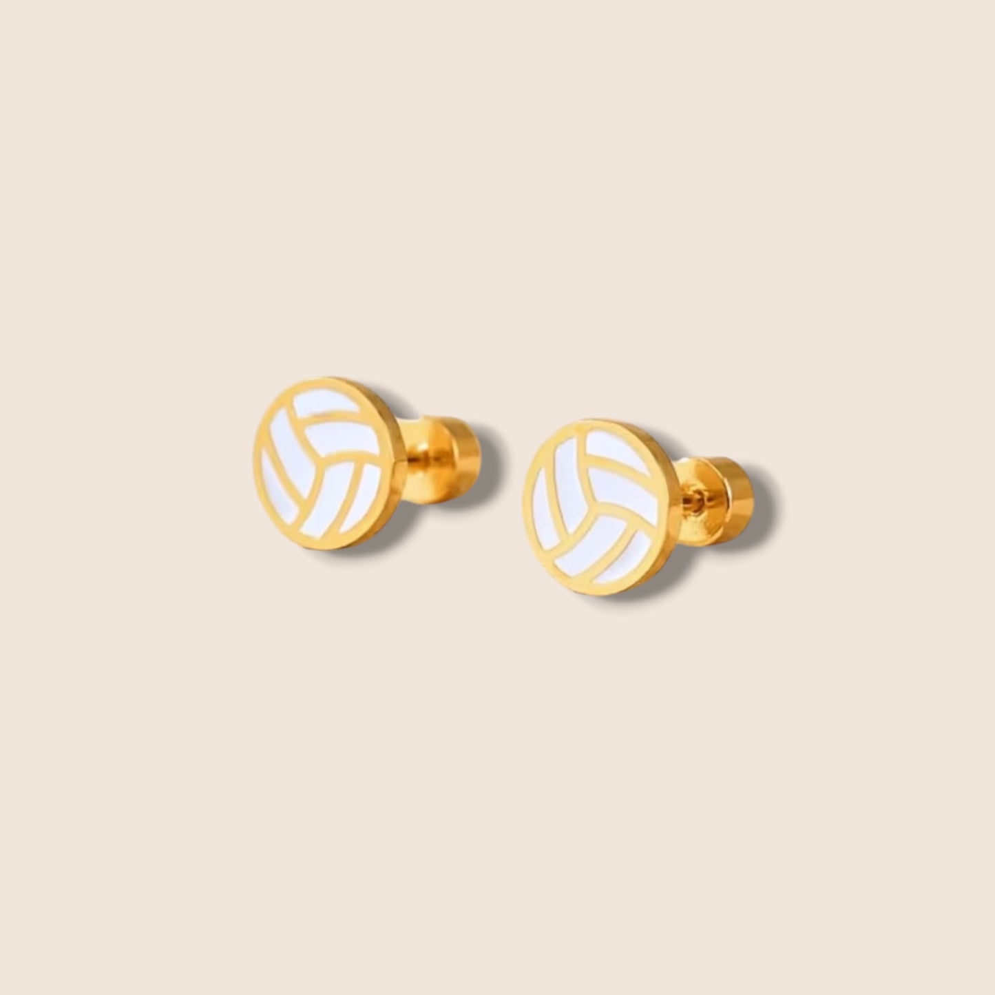 Gold Sports Screw Back Studs
