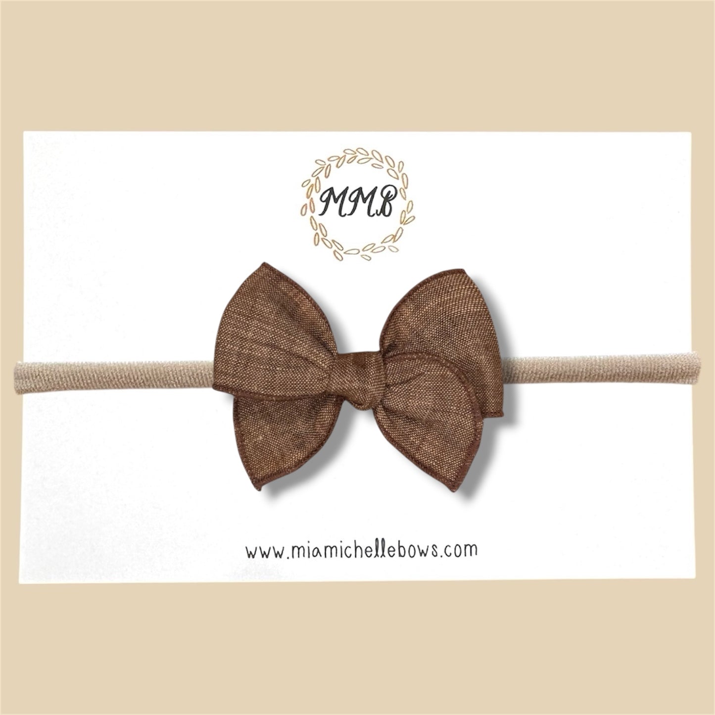 Brown Linen Fairytale Bow