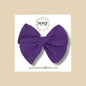 Hand-tied Gauze Bow in Purple