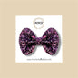Plum Sparkle Glitter Bow