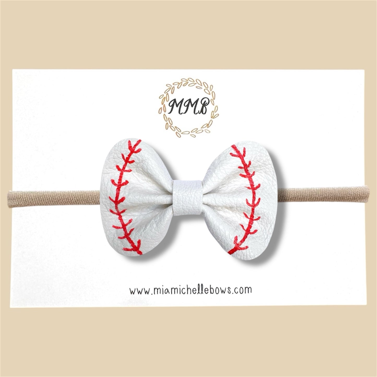 Baseball Genuine Leather Bow