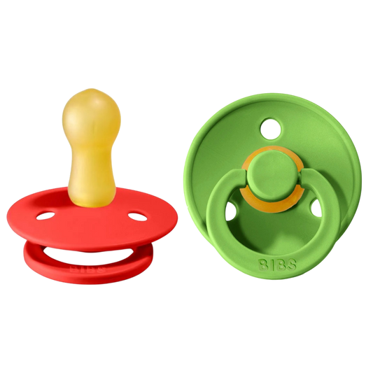 Bibs Colour Pacifier 2 Pack—Ruby & Pear