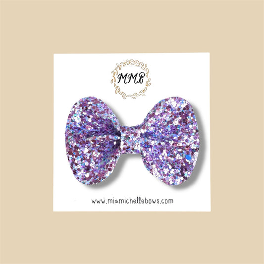 Purple & Blue Glitter Bow