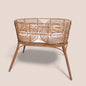 Bassinet- Faux Rattan Doll Furniture
