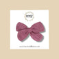 Hand-tied Gauze Bow in Mauve