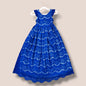 OAK Handmade Blue Lace Gown 4T