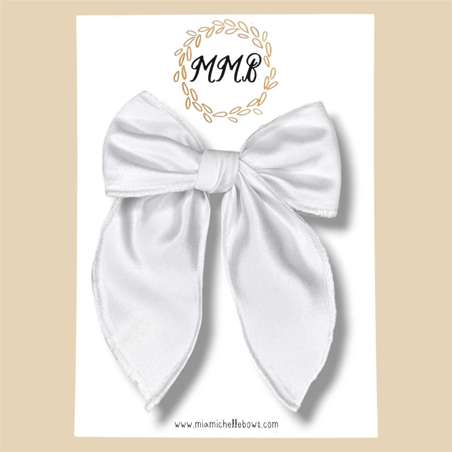 White Satin Fairytale Bow