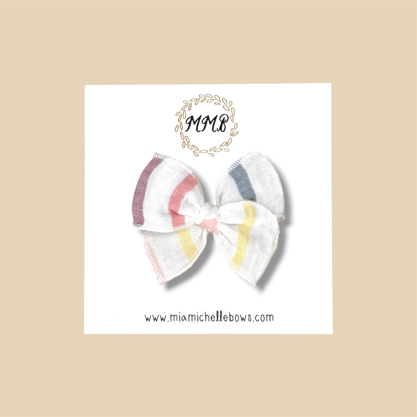 Rainbow Gauze Fairytale Bow