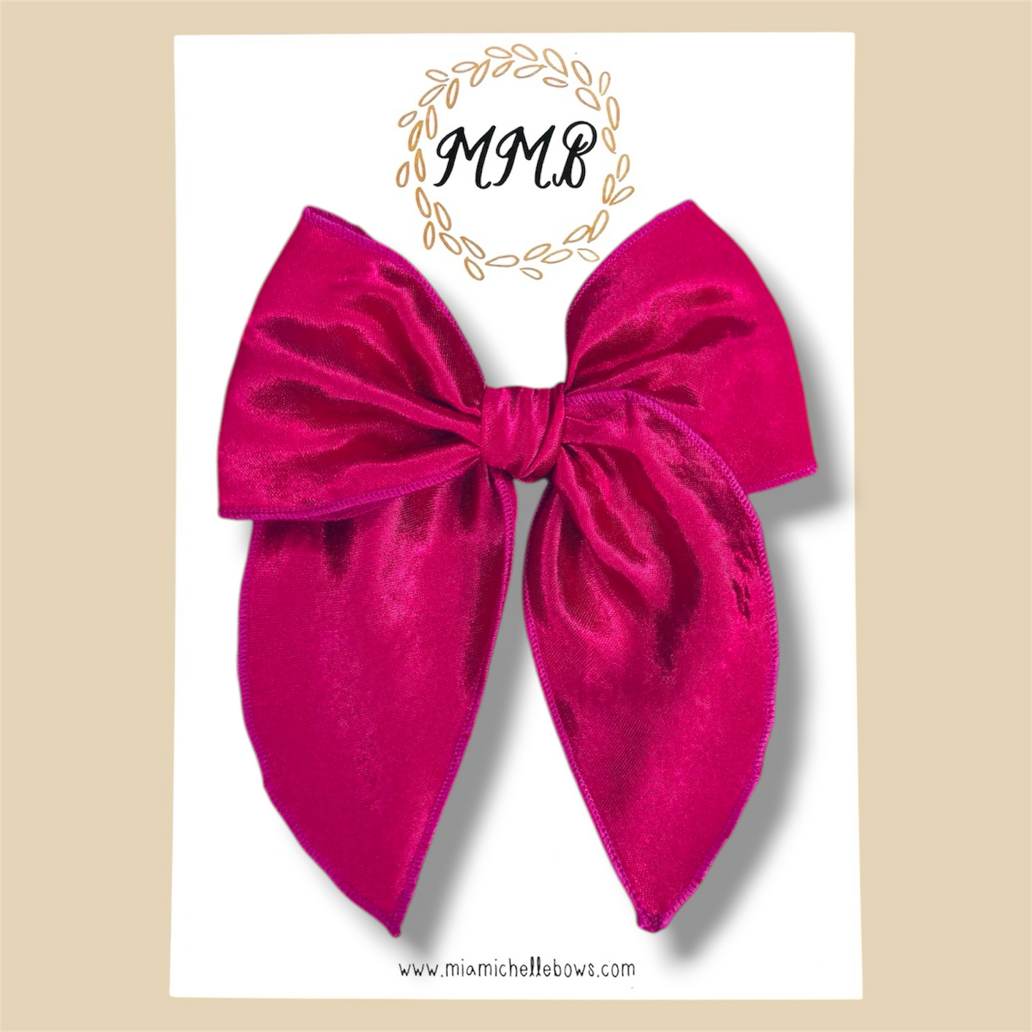 Magenta Satin Fairytale Bow