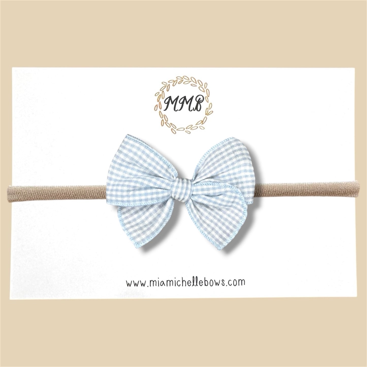 Baby Blue Gingham Fairytale Bow