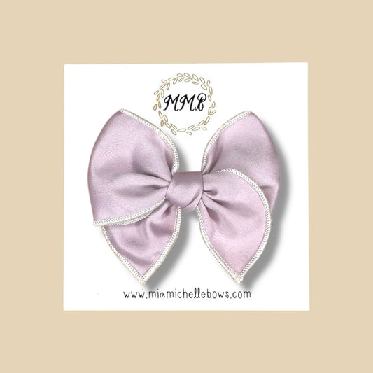 Dusty Lavender Satin Fairytale Bow