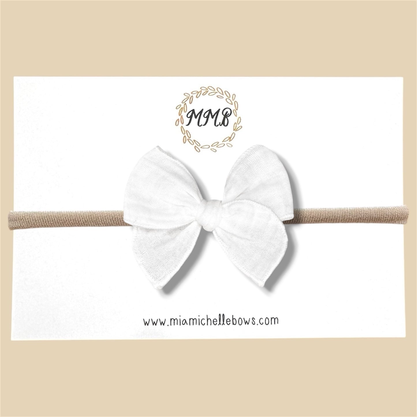 White Gauze Fairytale Bow