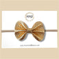 Gold Vegan Leather Bow