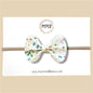White Confetti Glitter Bow