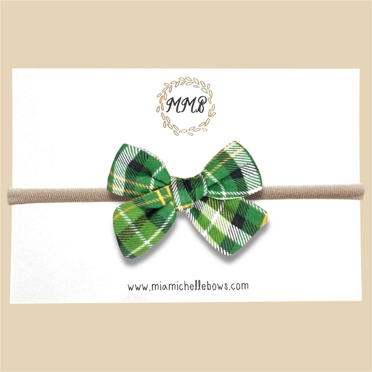 Hand-tied Irish Plaid Bow