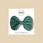 Dark Green Genuine Leather Bow