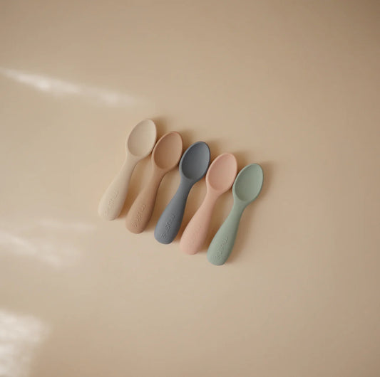 Mushie Silicone Toddler Starter Spoons