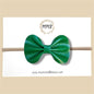 Green Genuine Leather Bow