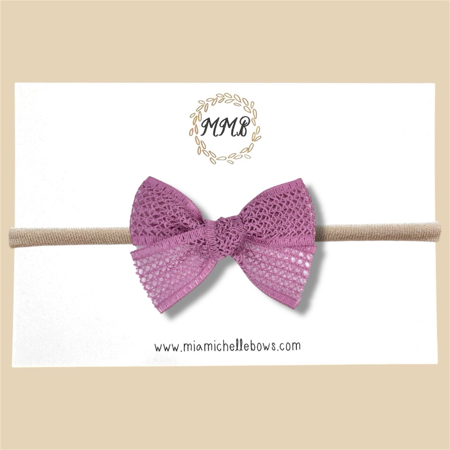 Lace Bow in Purple