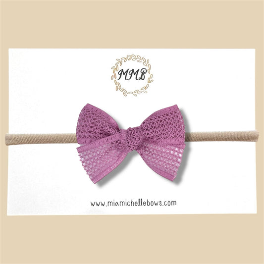 Lace Bow in Purple