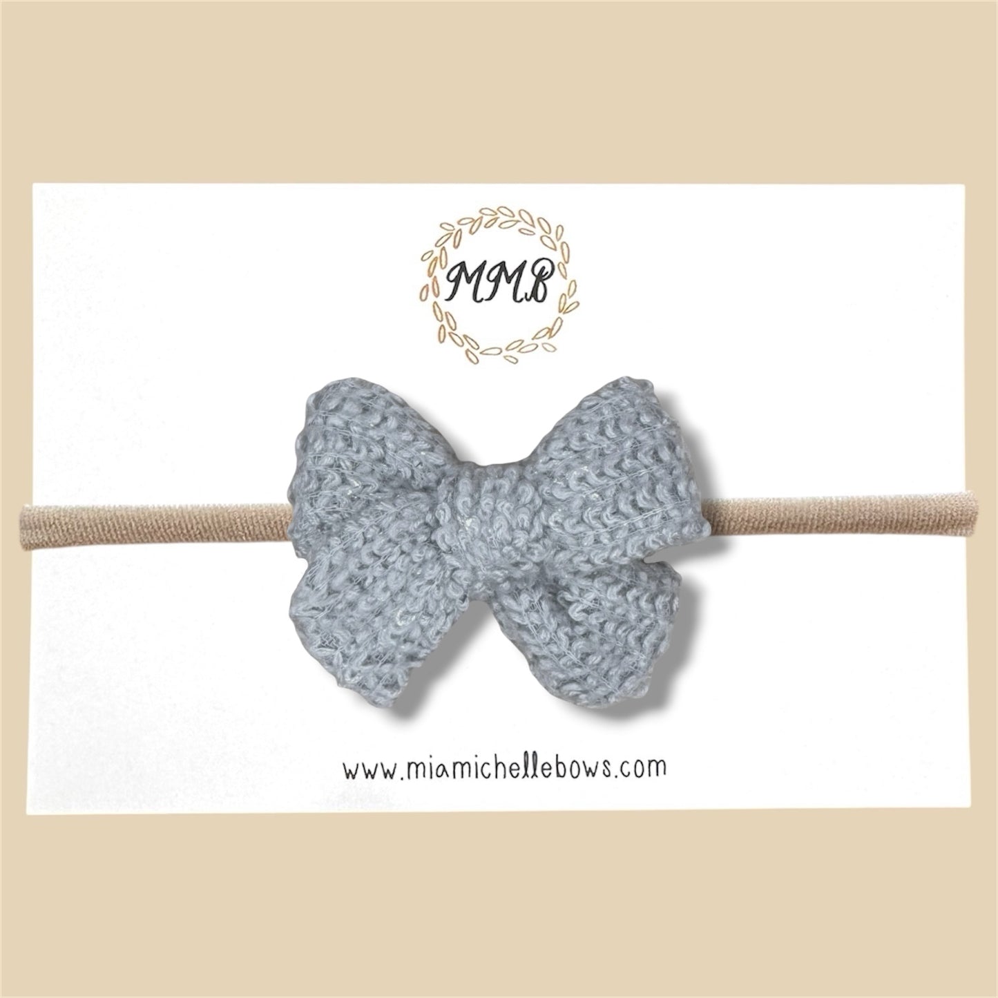 Silver Iced Sweater Bow