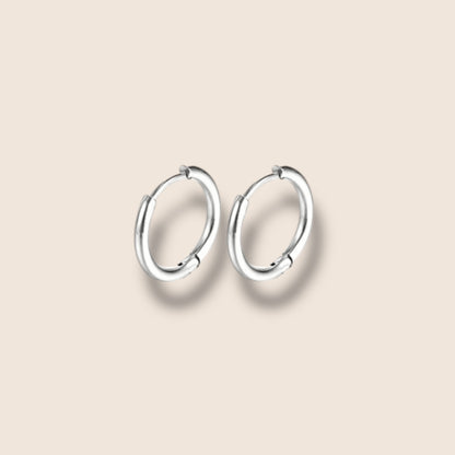 Silver Huggie Hoops