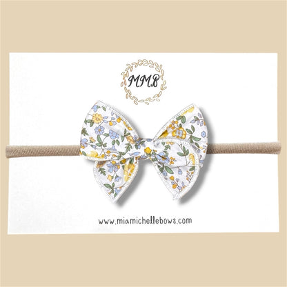Marigold Floral Fairytale Bow