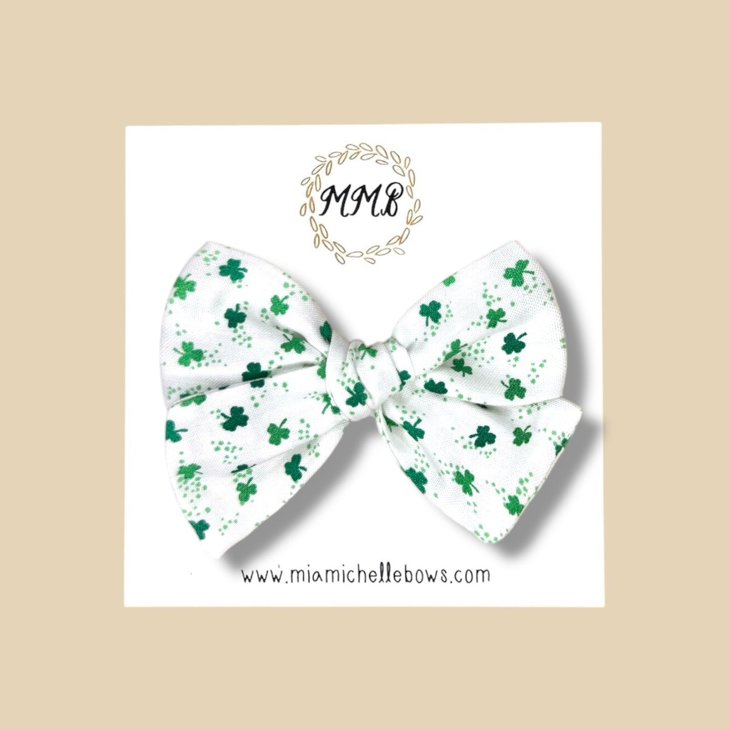 Hand-tied Clover Sprinkle Bow