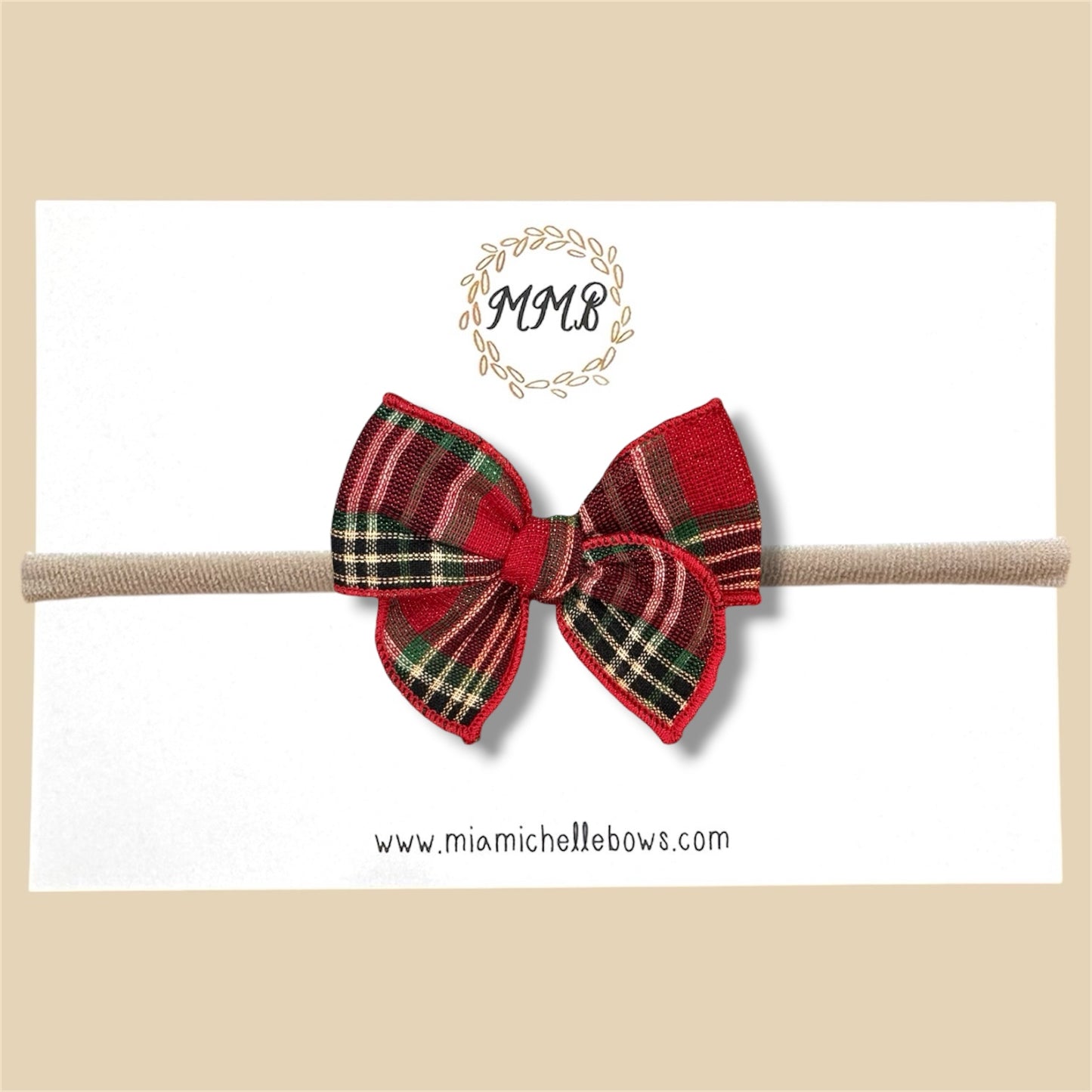 Holiday Sparkle Plaid Fairytale Bow