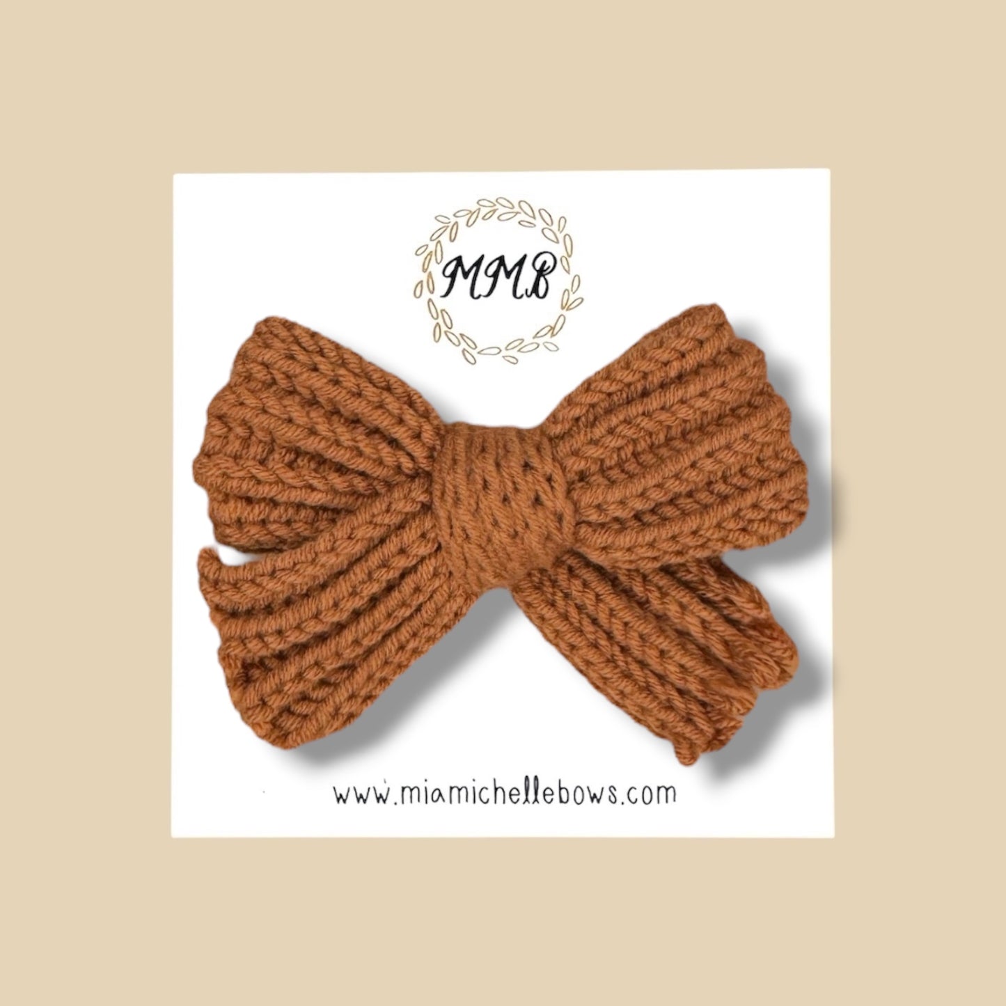 Sweater Bow in Warm Brown