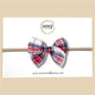 Red White & Blue Plaid Gauze Fairytale Bow