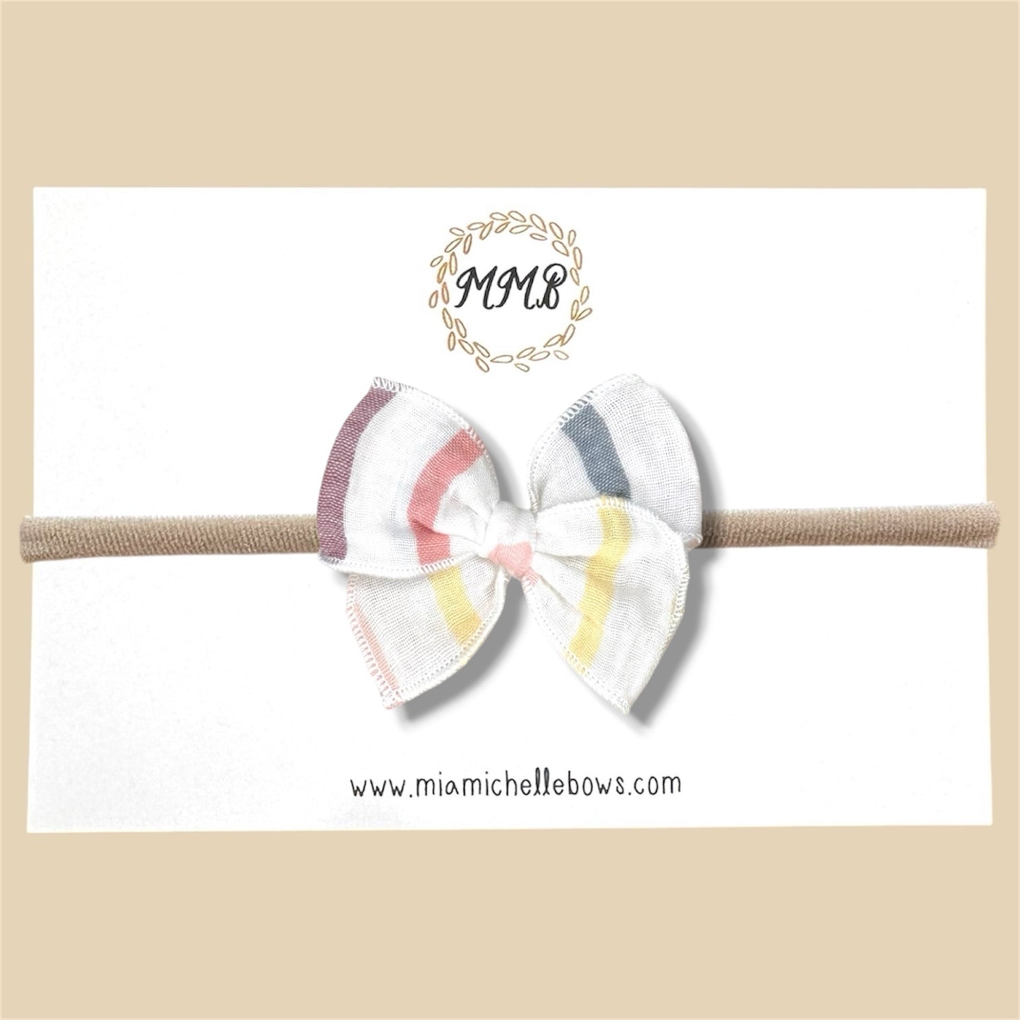 Rainbow Gauze Fairytale Bow