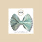 Vintage Green Scalloped Genuine Leather Bow