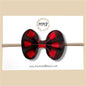 Buffalo Plaid Vegan Leather Bow