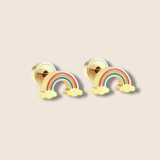 Rainbow Screw Back Studs