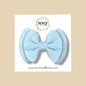 Double Layer Gauze Bow in Sky Blue