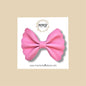 Pink Scalloped Genuine Leather Bow
