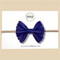 Indigo Flutter Genuine Leather Bow