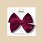 Velvet Bow in Dark Red